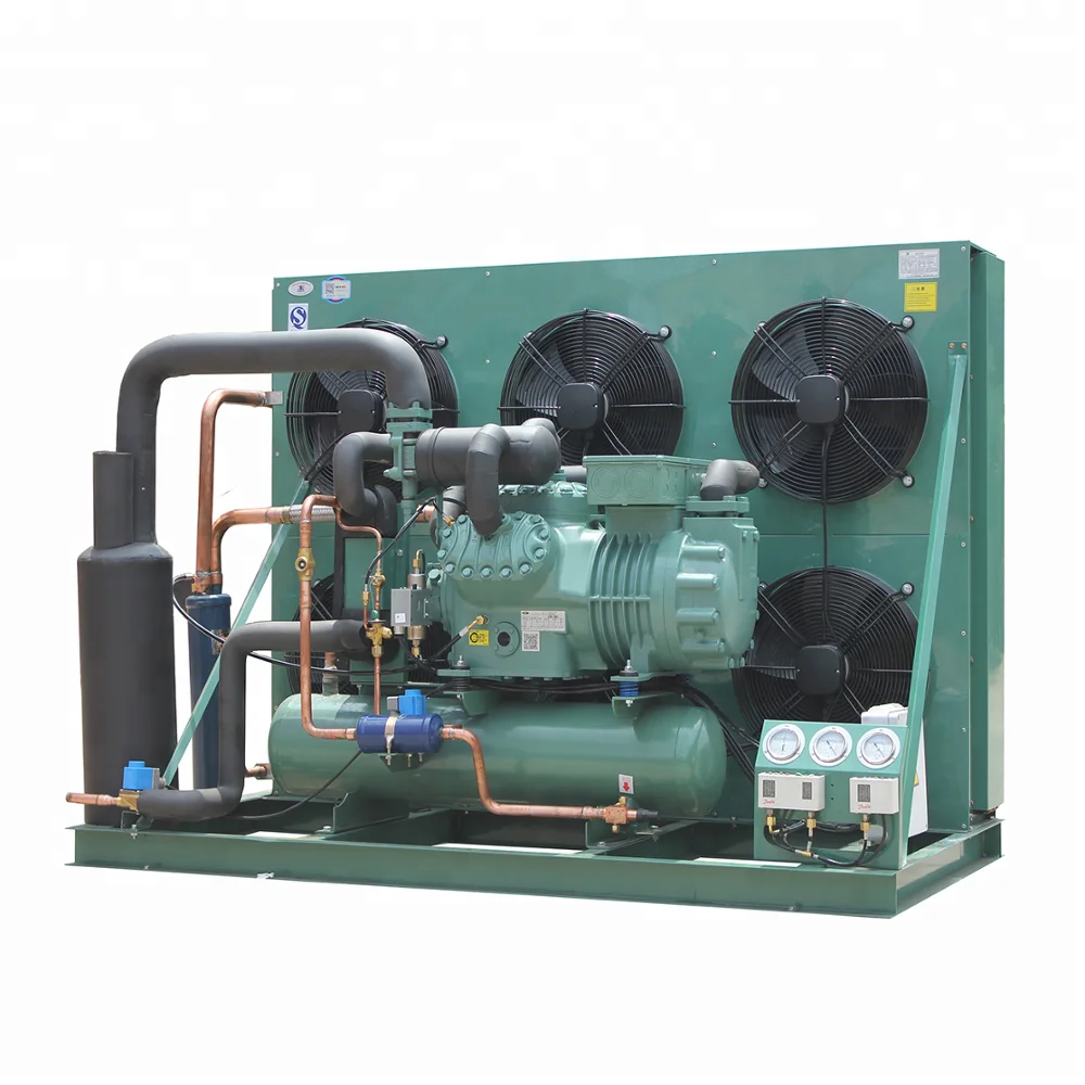 Air Cooled condenser Condensing Unit With 2 stage Compressor 30hp with 6 axial fans