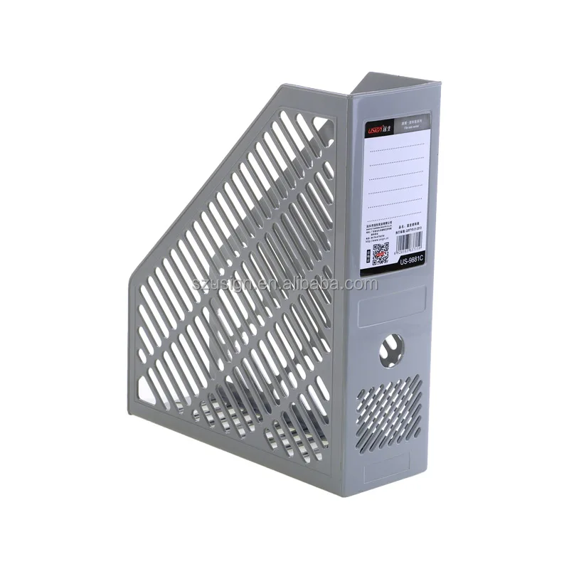 US-9881C Plastic office file rack magazine holder
