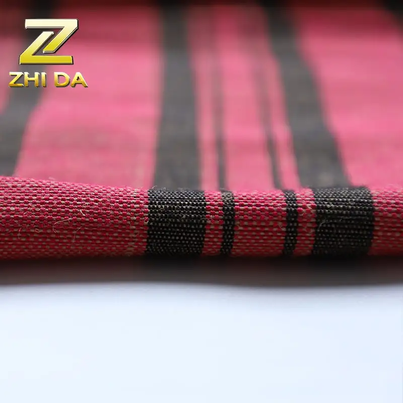 Оптовая продажа, 100% льняная полосатая ткань для сумок