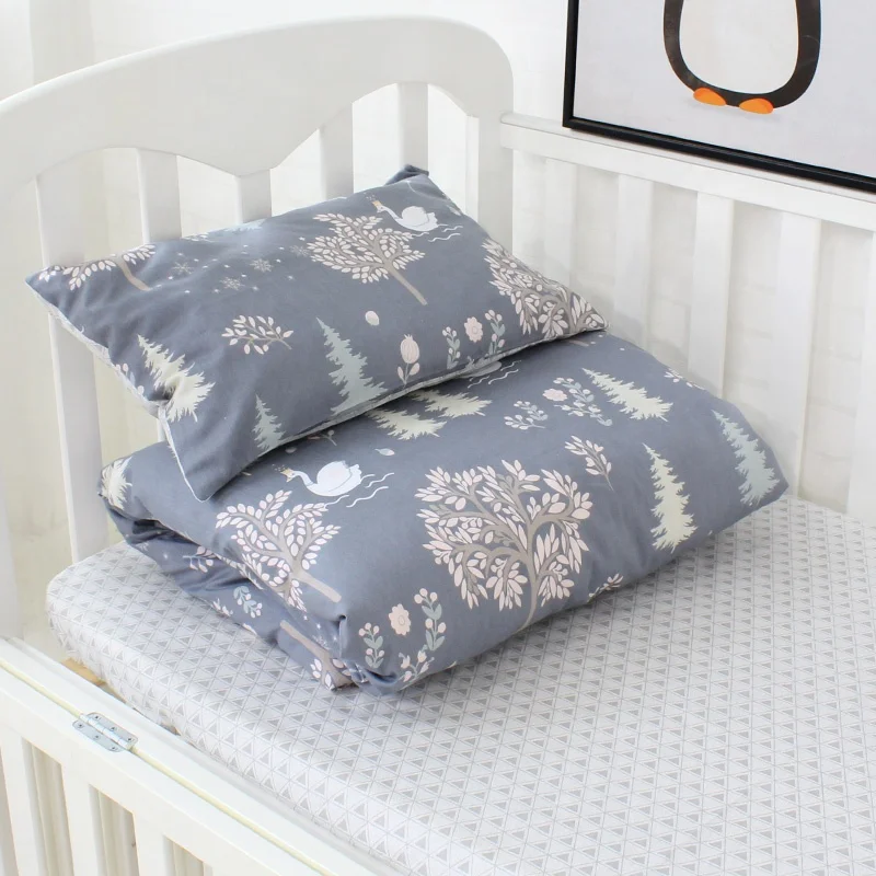 3pcs 100% Organic Cotton  Children Cot Bed Linen Bumpers Quilt Pillow Sheet Crib Baby Bedding Sets