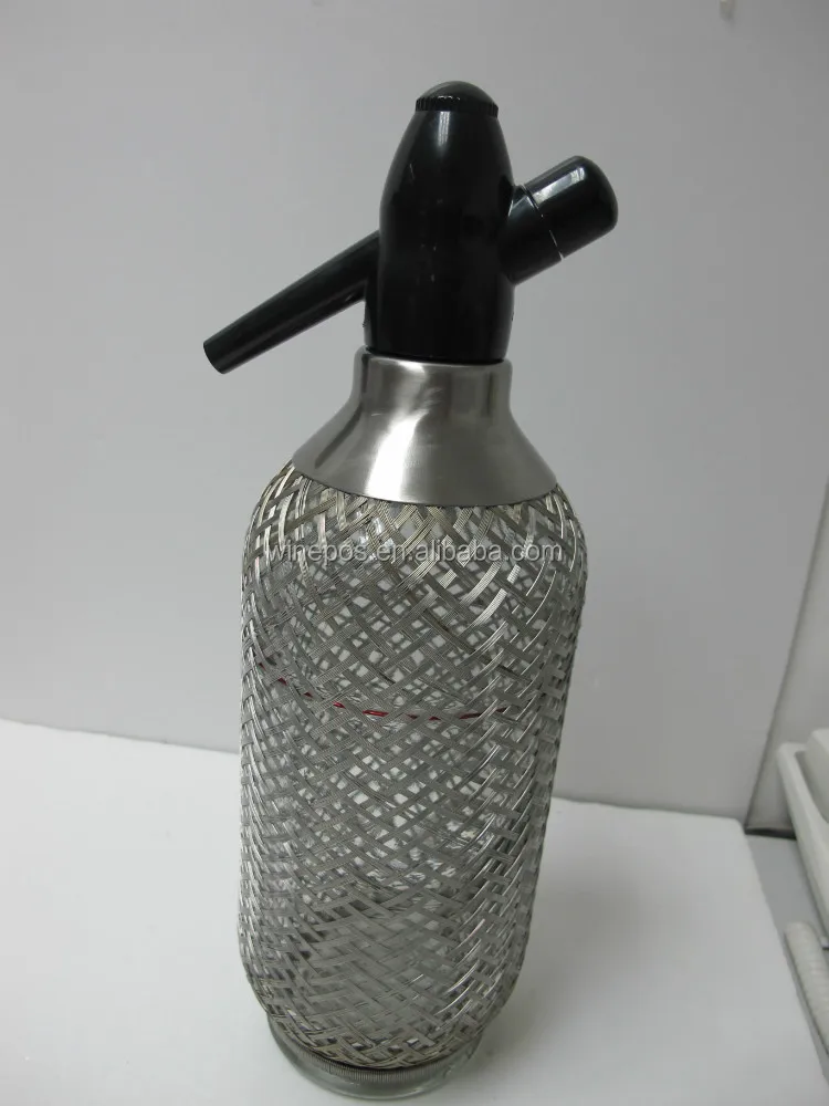 soda siphon, soda bottle, Vintage Glass Soda Siphon