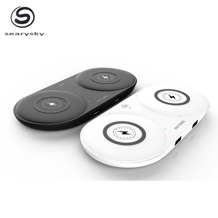 Лучшая цена 10 Вт dual usb Универсальный Беспроводное зарядное устройство для мобильного телефона