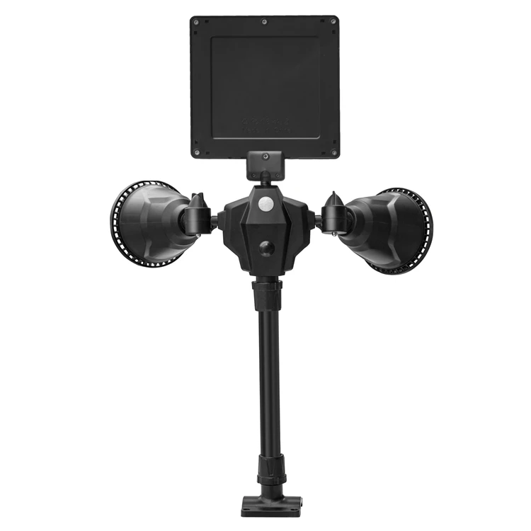 Wide Angle Daylight White Dual-Head Motion Sensor Yard Driveway Solar Light Led Spotlight