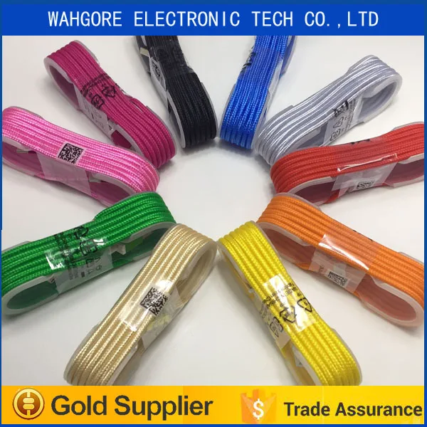 
1.5M alloy metal head core sync nylon braided cable usb charging cable for iphone with different colors 