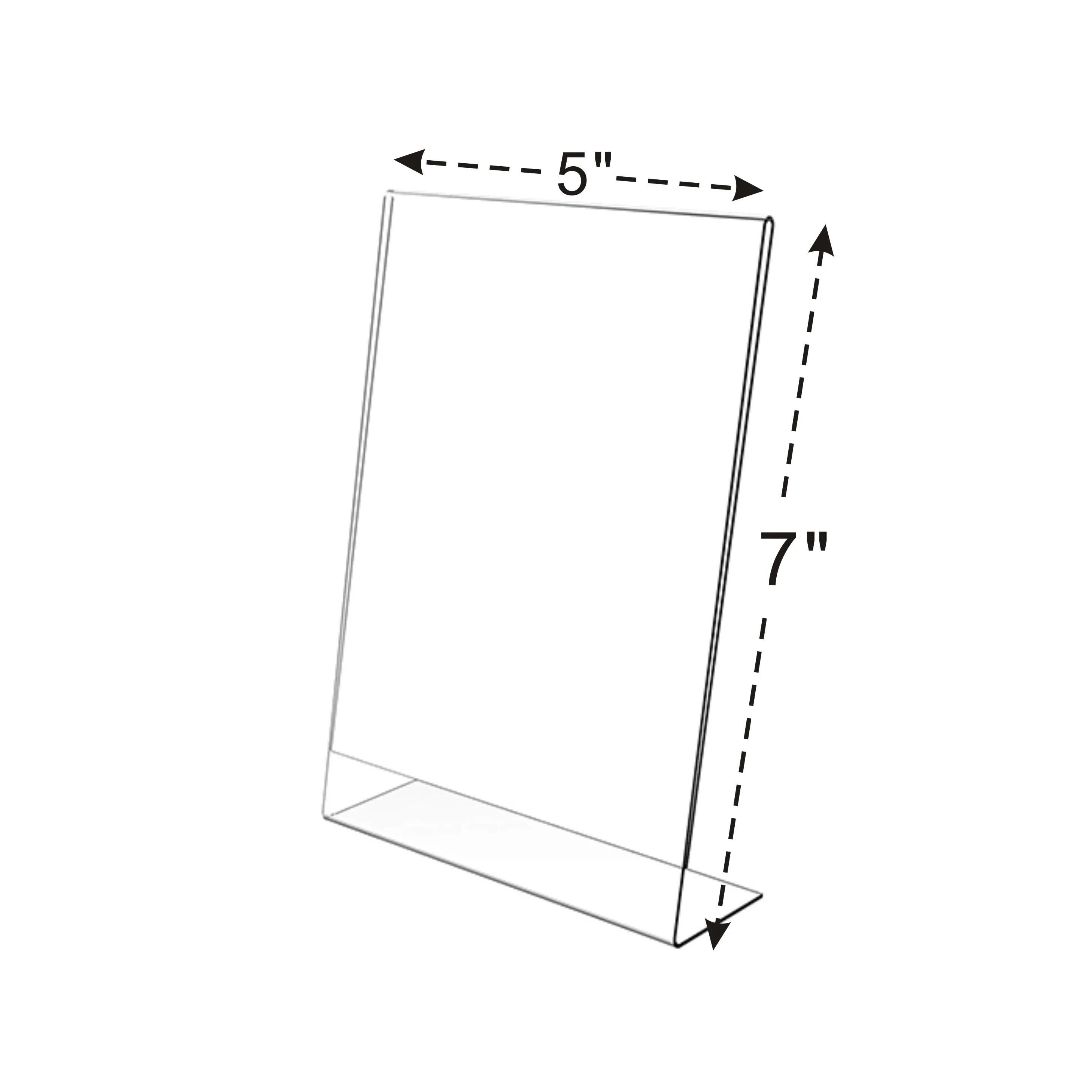 5x7 Slant Back Economy Acrylic Sign Holder Wholesale