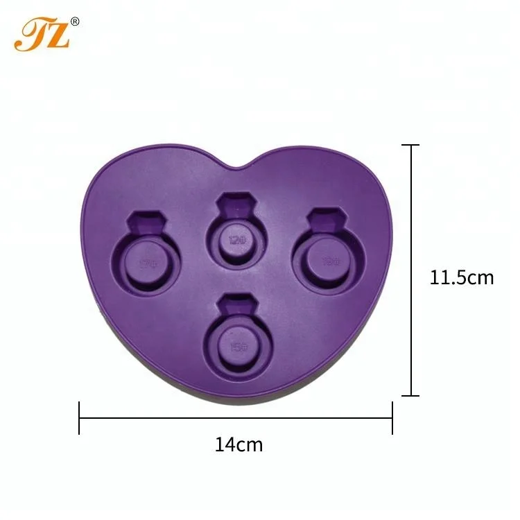 Factory Wholesale Diamond Ring Shaped Silicone Chocolate Molds Cookies Mould