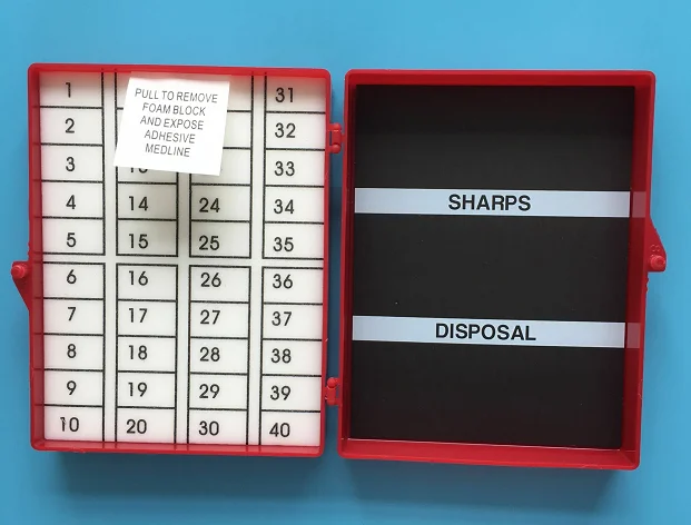 medical counters for  medical sharps or needles  with safe lock