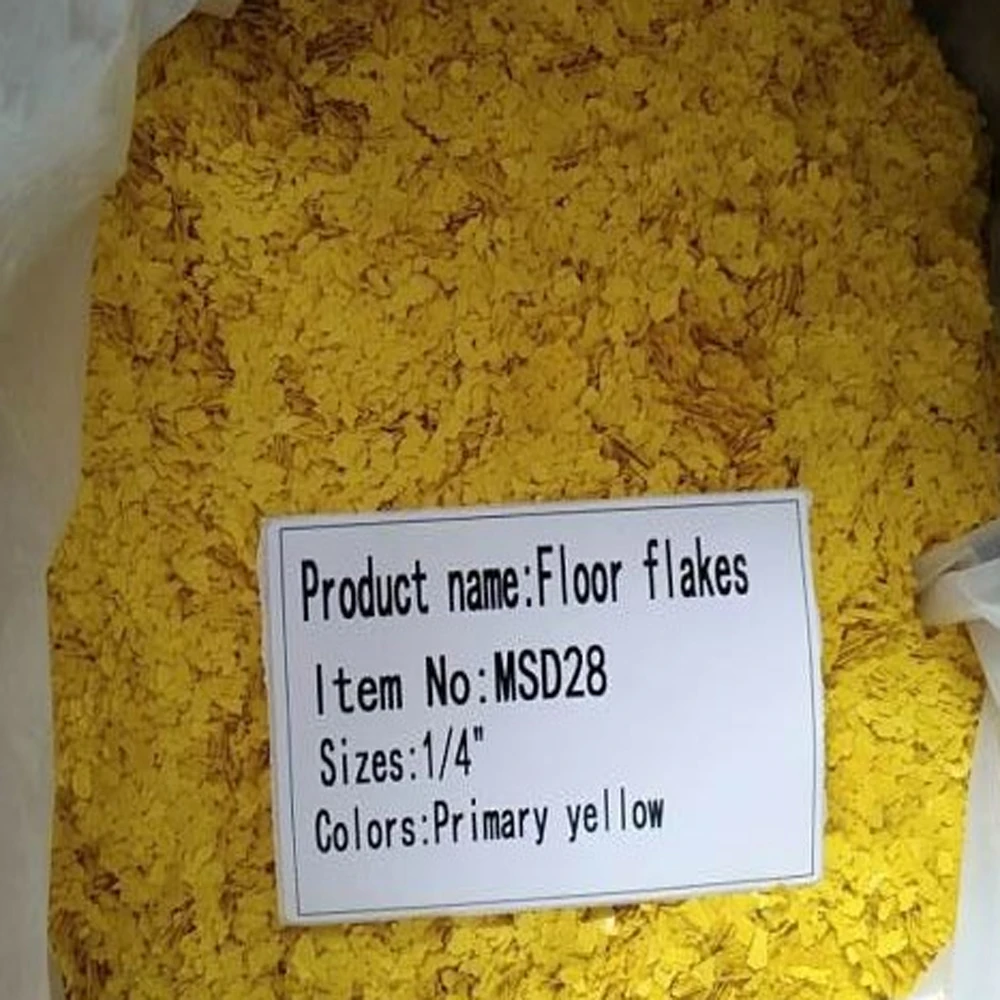 Color chips garage floor coatings