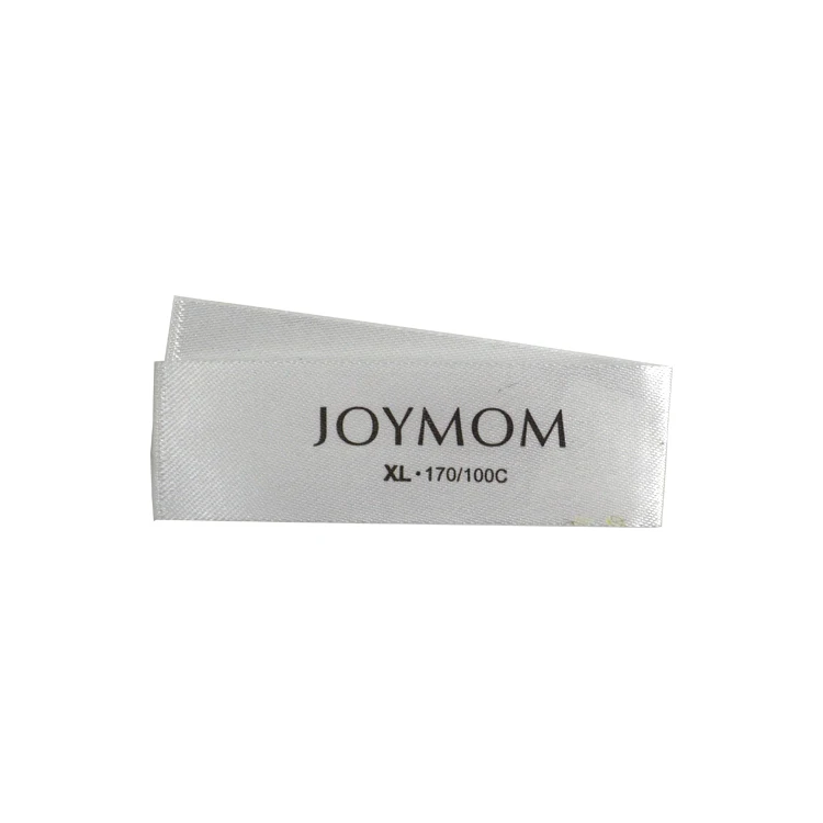 Factory  Customized damask satin woven garment care label printing for clothing label