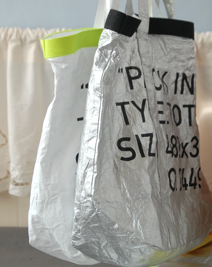 Custom logo printed tyvek tote shoulder shopping bag
