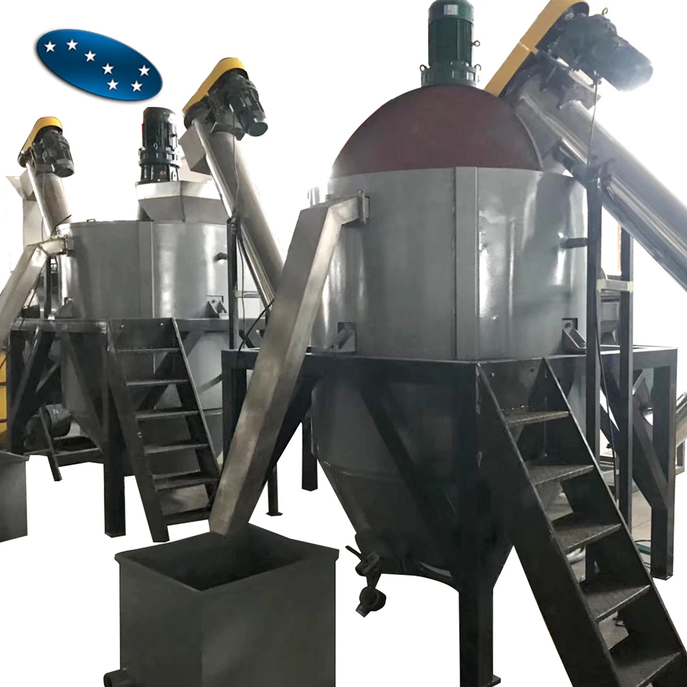PET bottle recycling machine price/PET Flakes Hot Washing Machine /bottle flakes washing machine
