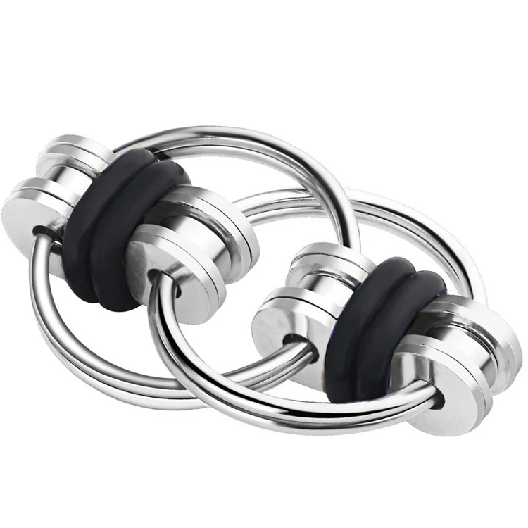 New Type Key Ring Hand Fidget Spinner Metal Key Chain Finger Spinner Toy ADHD EDC Focus Anti Stress Works Reliever 8 Color