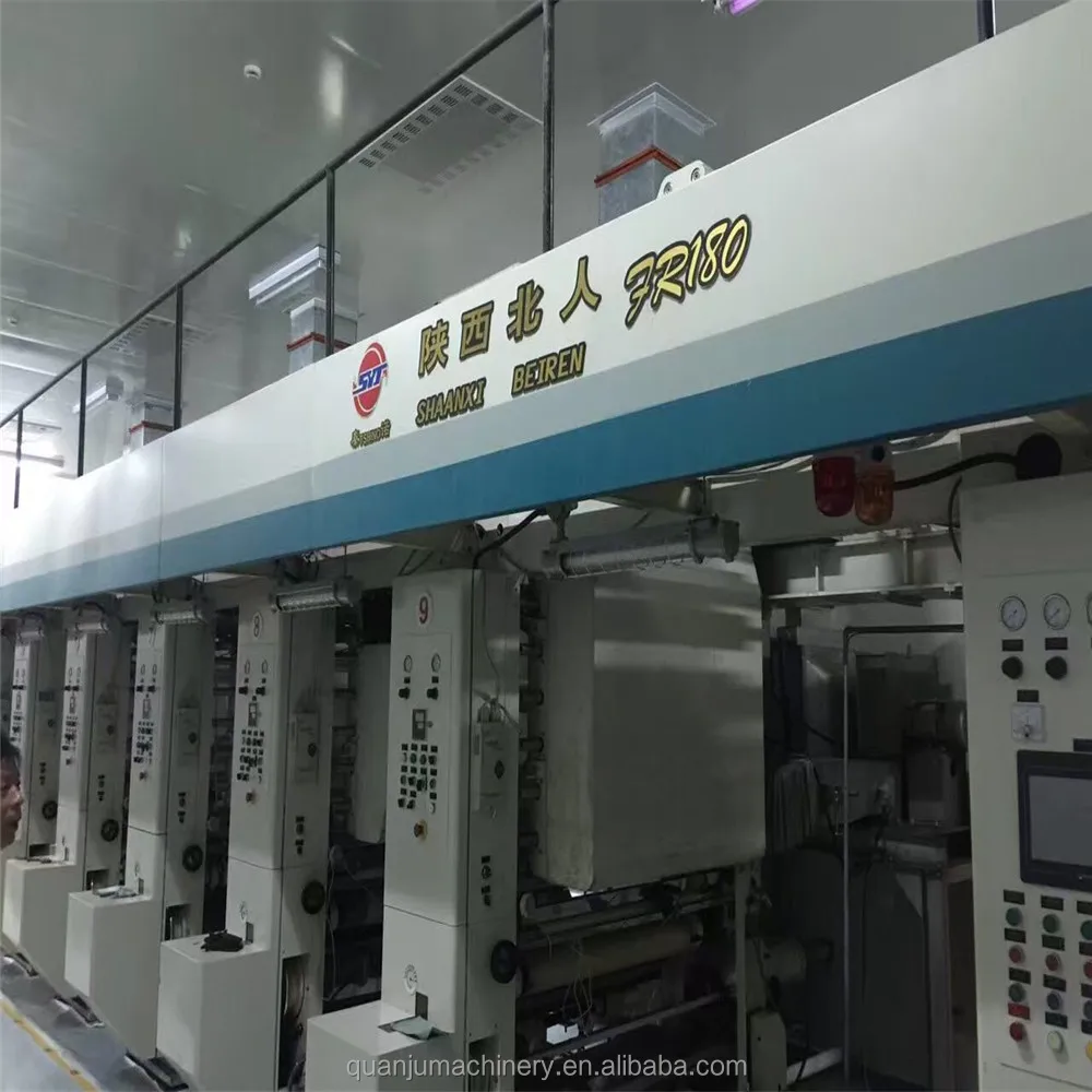 Second hand Beiren shaftless gravure printing machine 10 color