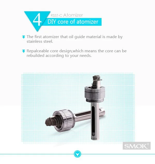 
Adjustable air flow atomizer Smok RSST-C 2015 new rebuildable tank genesis atomizer <span style=