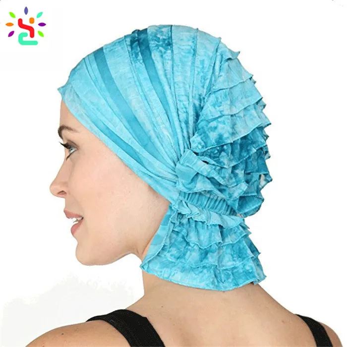 Womens chemo turban custom printed turban hat medical care beanie slouch cancer hats for chemo