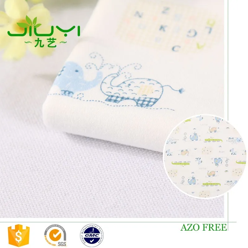 Wholesale Cheap Custom Blue Elephant Animal Print Interlock Fabric and Pima Cotton