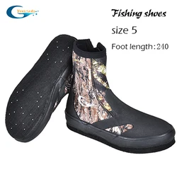 YONSUB 5MM Neoprene Diving Boots Wear-resistant Upstream Shoes Non-slip Fishing Shoes Camouflage Keep Warm Water Sports Shoes