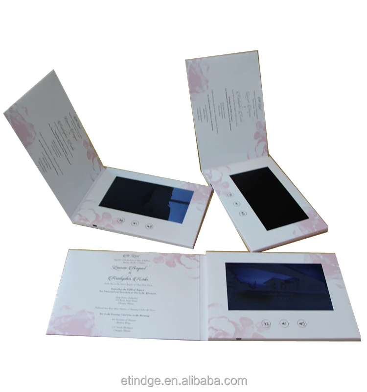 ETG Creative Digital Video Brochure Smart Book With 7 Inch Lcd Screen