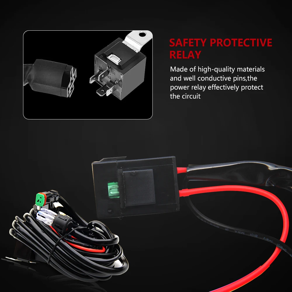 Auto lighting system cables for led light bar wiring harness