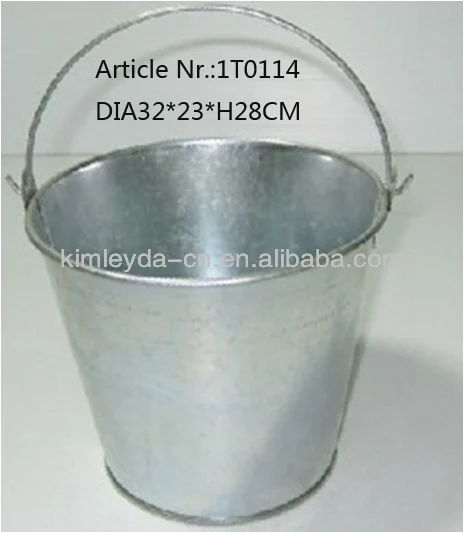 galvanized steel metal handle bucket