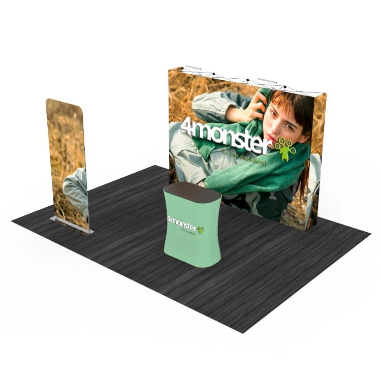 Portable Aluminum Heat Transfer Printing Custom Display booth exhibition equipment display stands