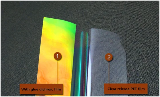 
Self Adhesive Dichroic Iridescent Glass Finish Film for Hotel Window 
