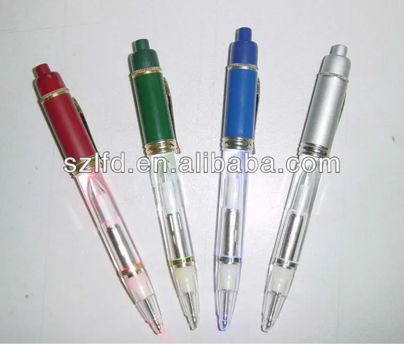 Amazon Hot Sale LED Pen with Light, Light Up Penlight for Night Writing, LED ballpoint flashlight writing pens