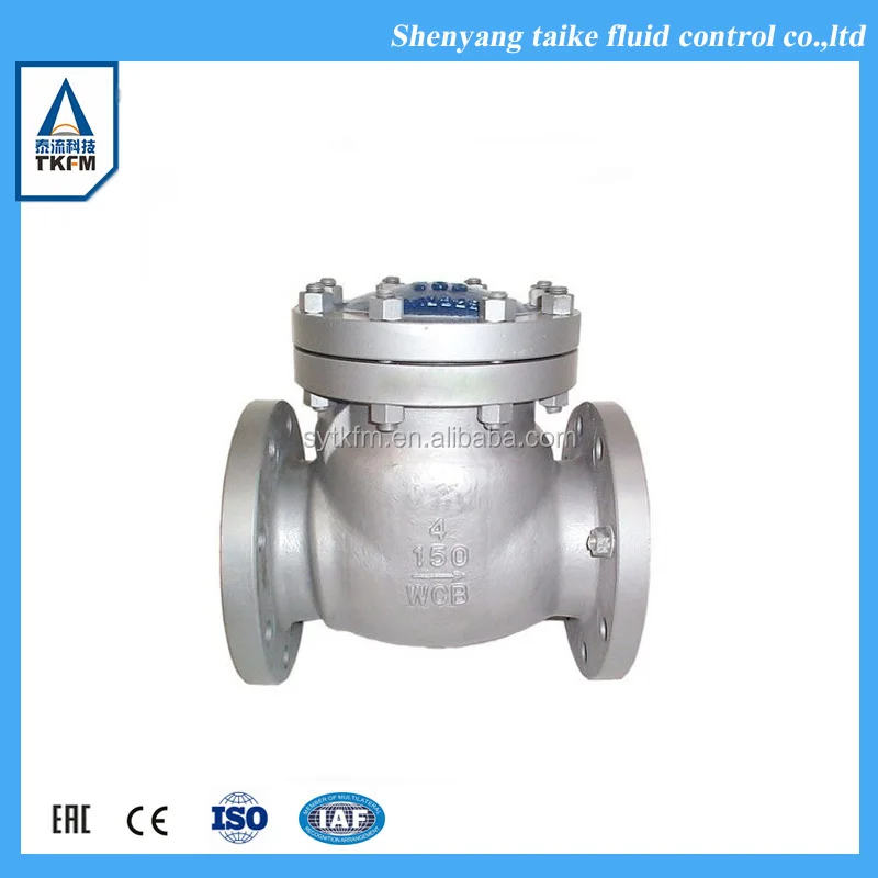 vertical horizontal water full opening swing type wcb casting flanged non return check valve
