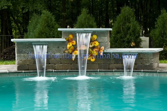 Outdoor Swimming Pool Digital Waterfall Walls Fountain Dancing Water Feature