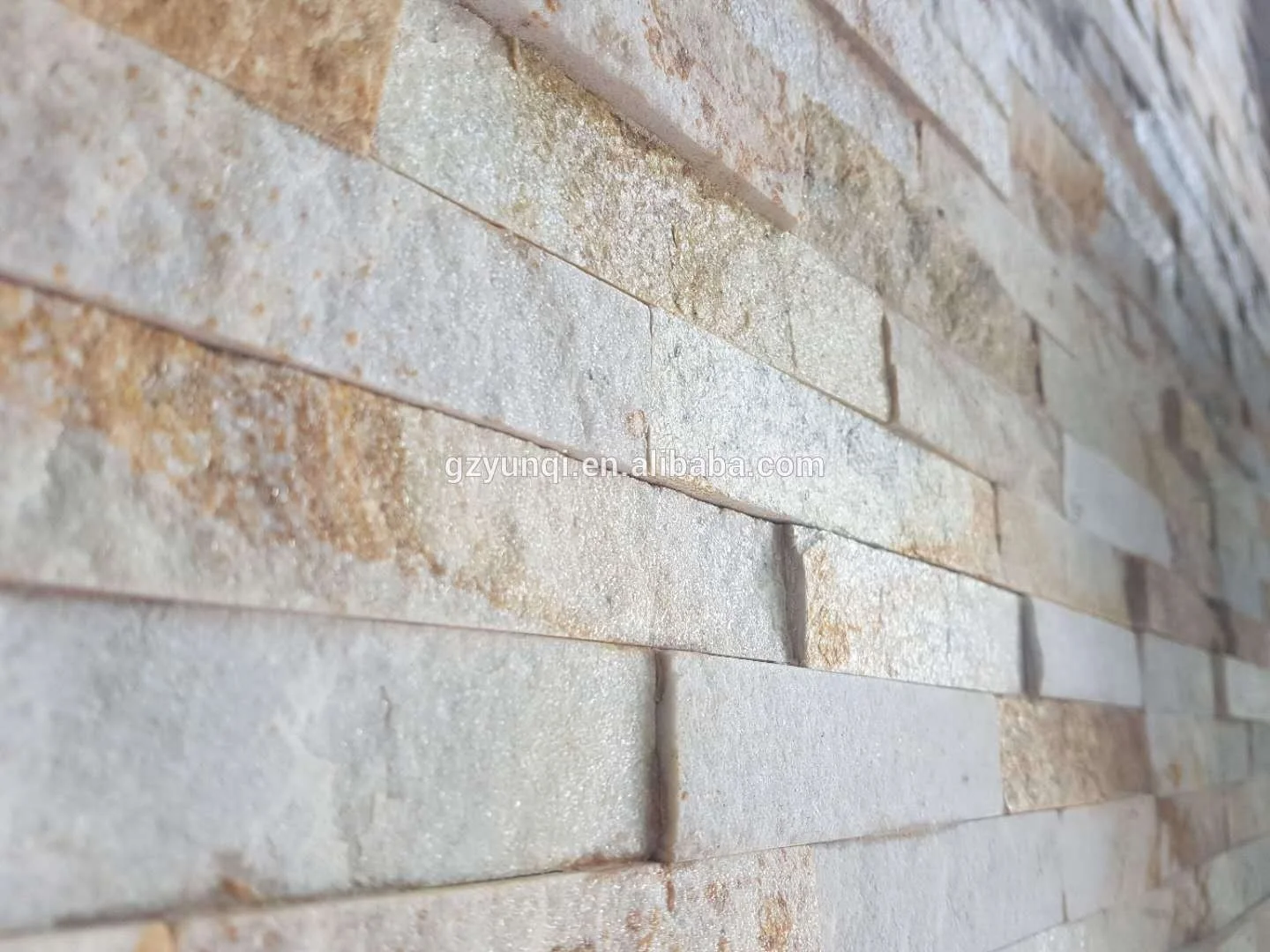 Китай, золотой, Бежевый Кварцит и Бежевый Кварцит, культивированный камень для облицовки стен