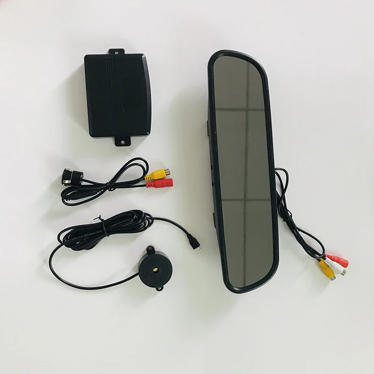 3 in 1 4.3 inch retrovisor monitor rear view camera back up TFT car video parking sensors with rear view mirror