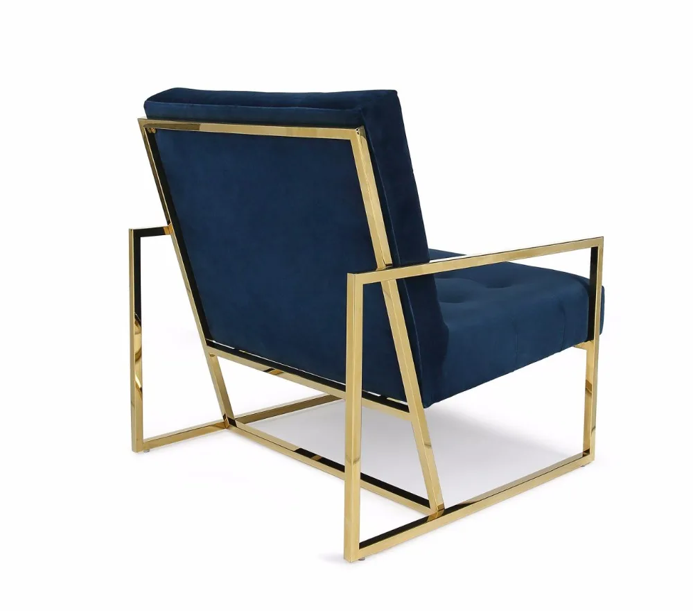 
Pierre gold chair / velvet fabric gold chair 