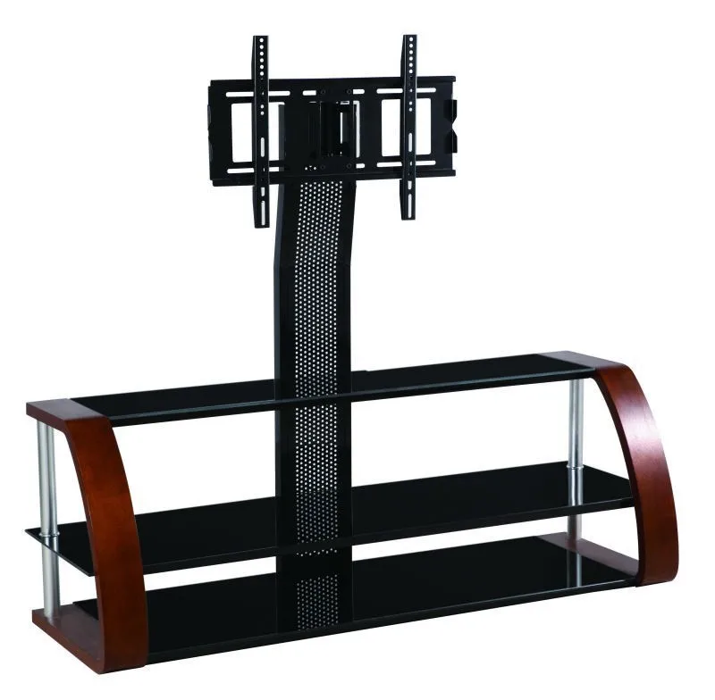 wood outdoor used high end universal plasma lcd tv pole stand/mueble de tv
