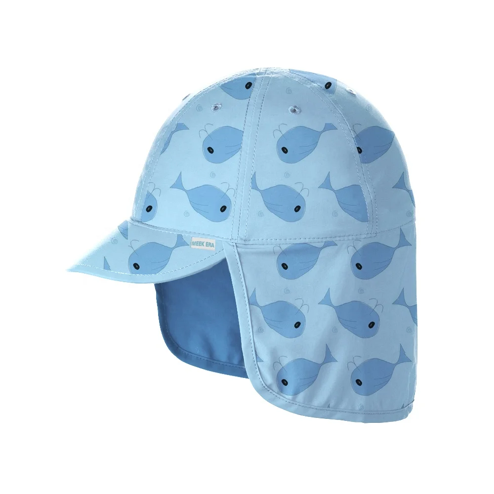 Пляжные УФ-шапки с принтом животных на заказ Детские Солнцезащитные Шапки для плавания откидной крышкой