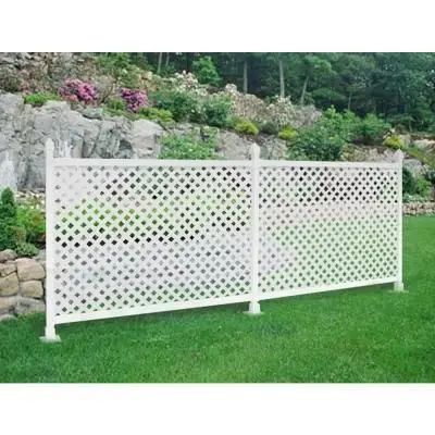 Elegant Cheap Pvc Material Plastic Fence Barrier Lattice Expandable Fence