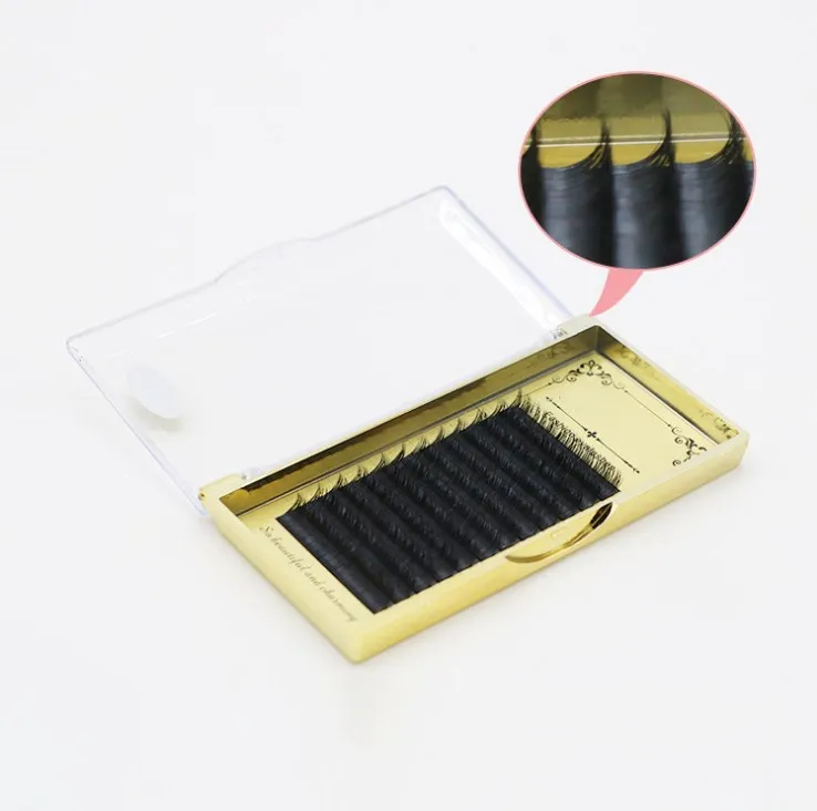 
Veteran High quality volume lashes silk mink flat eyelash extension 