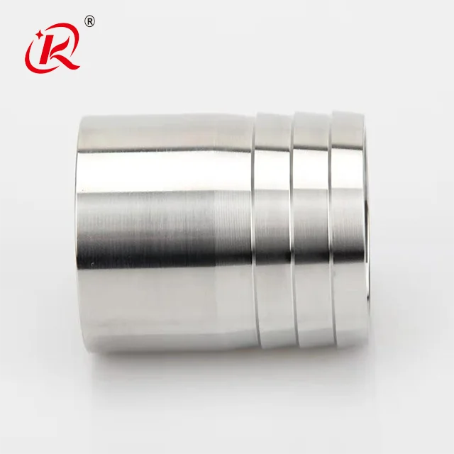 KQ Sanitary Stainless Steel SS 304 316 Pipe Fittings Bsp/Npt Weld Hose Barb Connector Hose Nipple