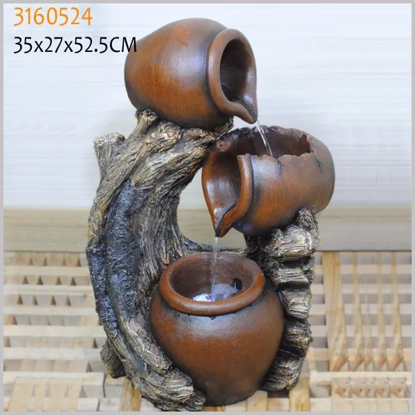 2017 polyresin solar garden fountains