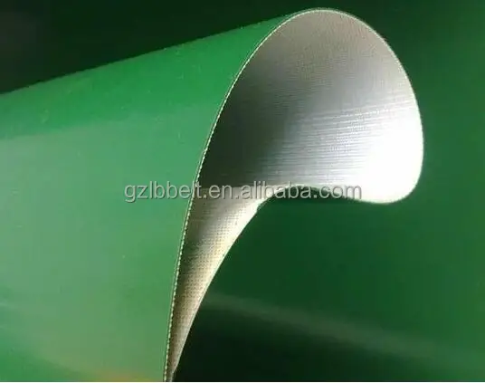 Гуандун производителя оптом цена антикоррозийные зеленый используется ПВХ конвейерной ленты