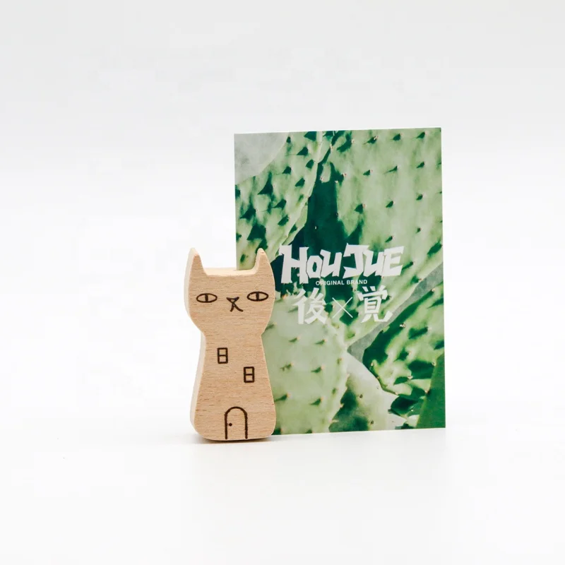 Laser Engraving Wooden Business Card Base  Card Holder Animal Shape