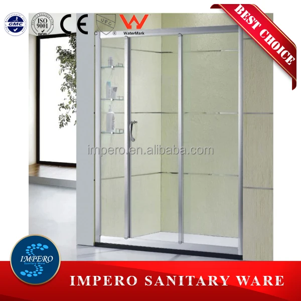 New design modern sliding tempered glass corner shower cabins and price
