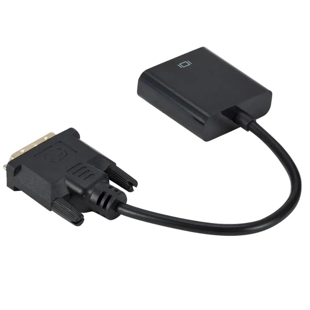 DVI Male to VGA Female Video Converter Adapter DVI 24+1 25 Pin DVI to VGA Adapter Cable for TV PS3 PS4 PC Display 1080P