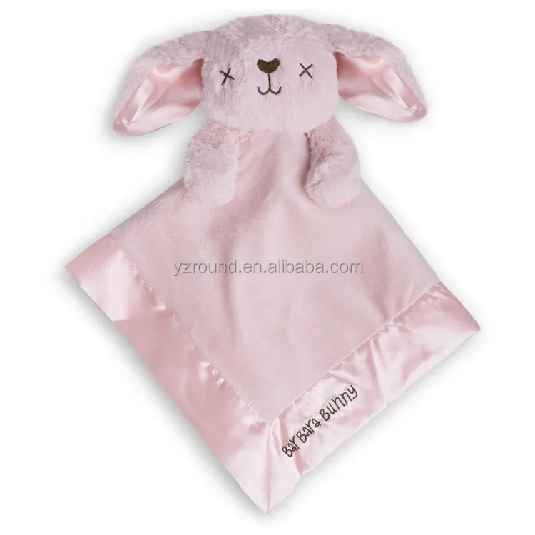 Hot Sale Super Soft Eco-friendly Safe Material Rabbit Animals Plush Toys Baby Cradle Hand Towel