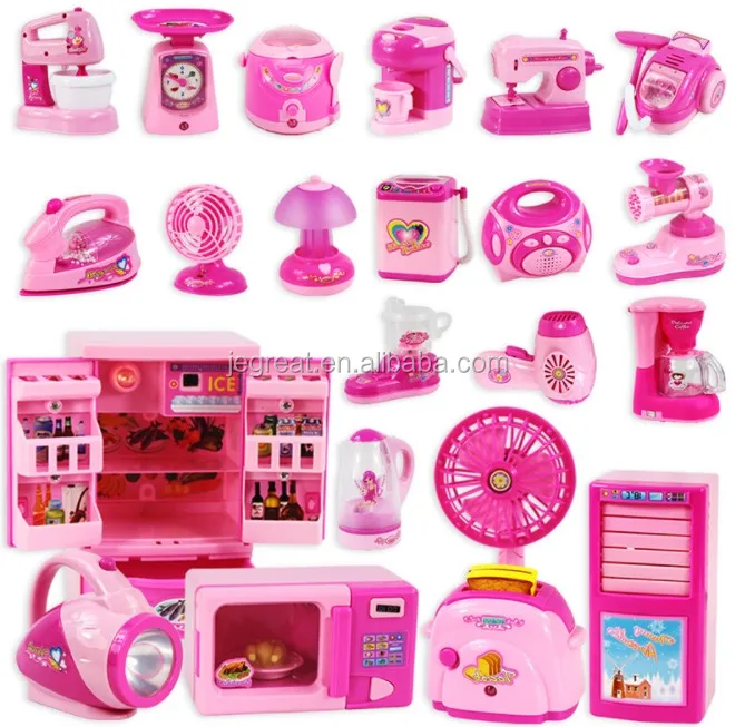 Mini Kitchen Appliance Toys for Girls Toddlers and Kids, Coffee Maker, Blender, Toaster,Microwave Oven,refrigerator,Rice Cooker