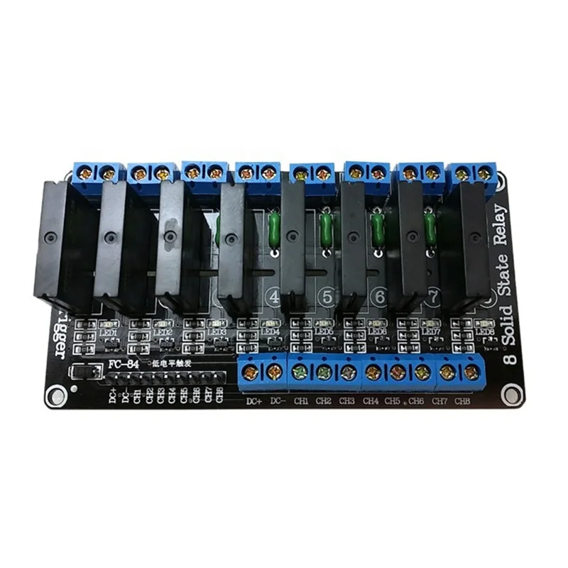 8 Channel 5V DC Relay Module Solid State G3MB-202P High Level SSR AVR DSP for Ardu