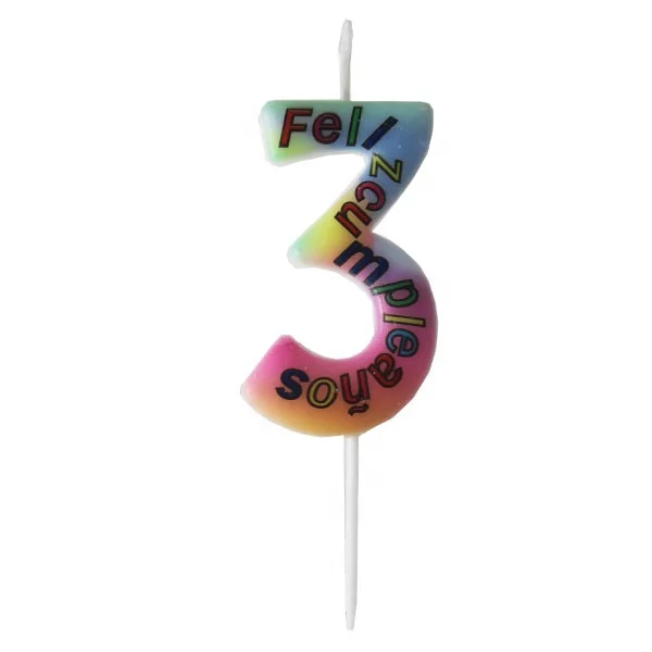 
New spanish cake decoration novelty fancy wholesale party numerals birthday candles set 