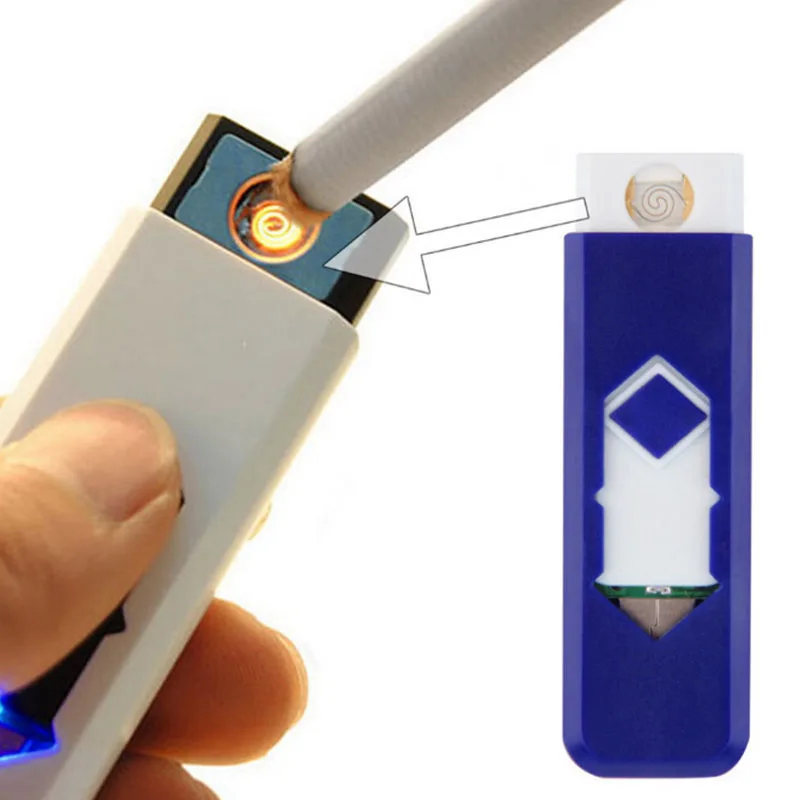 Wholesale Electronic For Man Super Portable windproof USB Rechargeable Cigarette Lighter