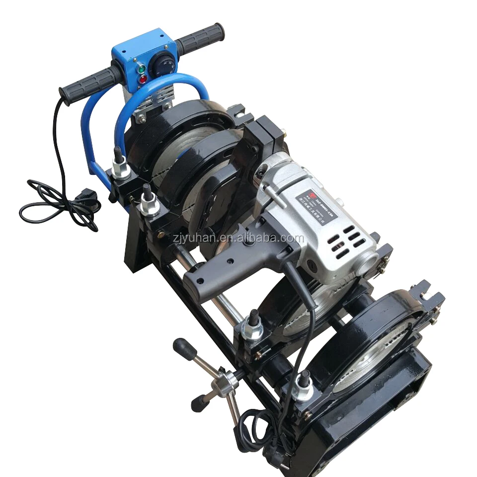 63-200mm manual HDPE plastic pipe butt welding machine with 4 clamps