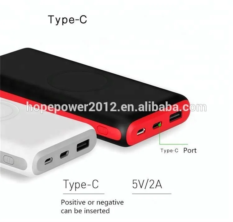 Горячие Ци Универсальный Беспроводное зарядное устройство Power Bank 10000 мАч