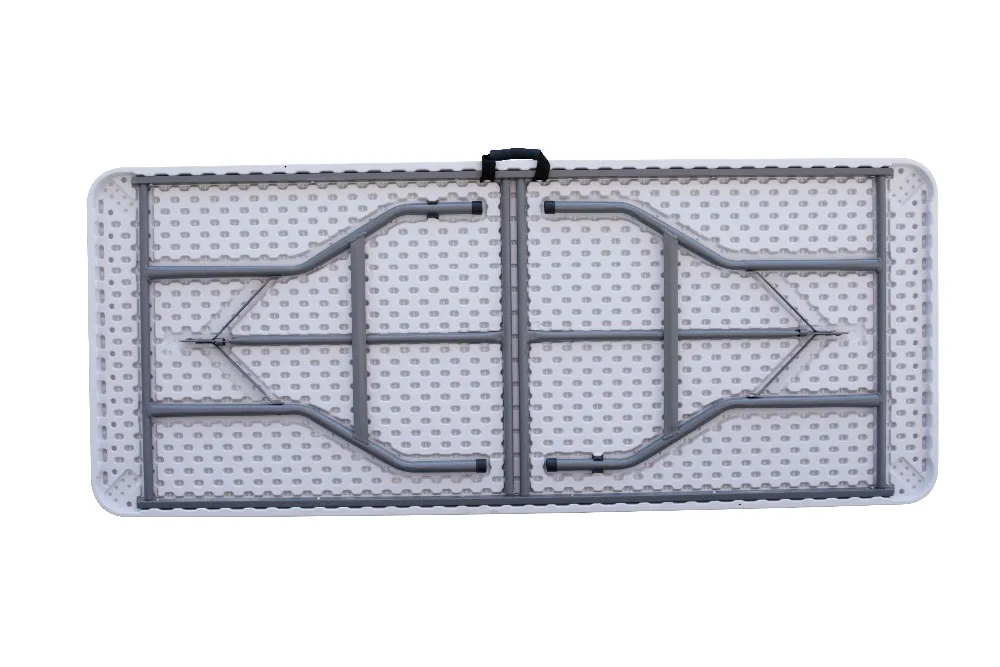 180cm regular folding plastic wholesale table with matel legs